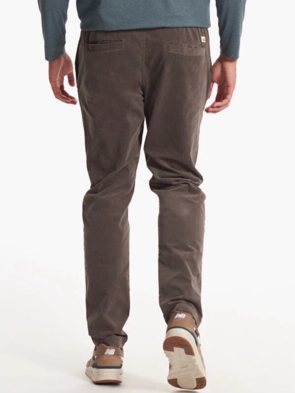 Vuori Optimist Corduroy Pants Mens M Charcoal Gray Elastic Waist V440 Jogger